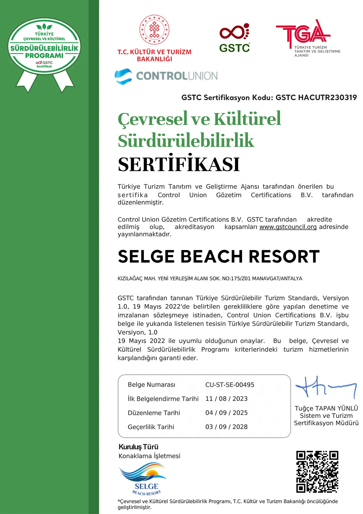 Environmental and Cultural Sustainability Certificate